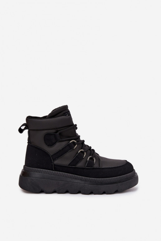 Botas femininas com uma plataforma cor preta Liorae