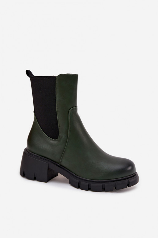 Botas femininas Klocke Eko Pele cor cáqui Kyra