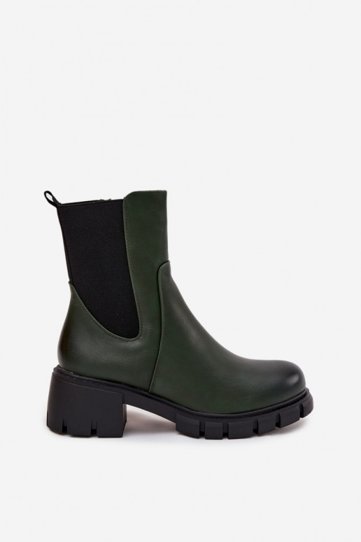 Botas femininas Klocke Eko Pele cor cáqui Kyra