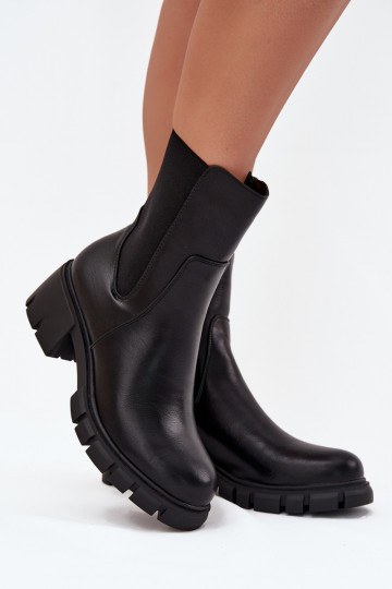 Botas femininas Klocke Eko Pele cor preta Kyra