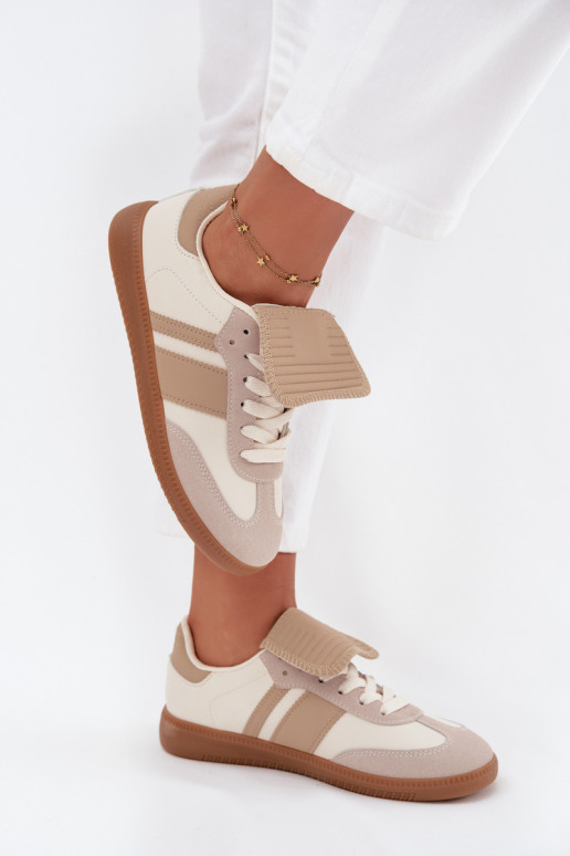 Baixo À modalo de tênis FemininoEMyParainiętym Językiem bege Ardira