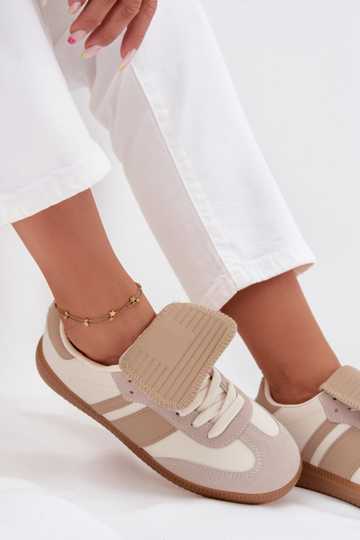 Baixo À modalo de tênis FemininoEMyParainiętym Językiem bege Ardira