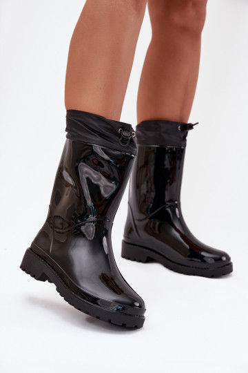 Botas de borracha Feminino com fecho de pressão cor preta Kessia 2