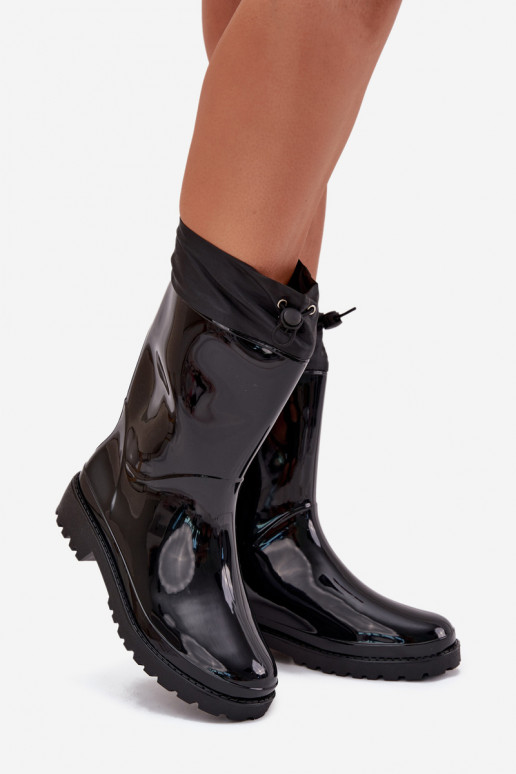 Botas de borracha Feminino com fecho de pressão cor preta Kessia Botas de borracha Feminino com fecho de pressão cor preta Kessia