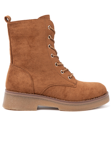 Conveniente botas de montaria altas Para kolorze karmeloParaym em uma sola plana 2