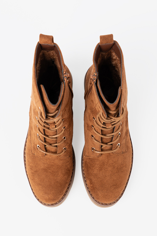 Conveniente botas de montaria altas Para kolorze karmeloParaym em uma sola plana