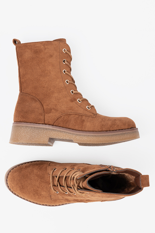 Conveniente botas de montaria altas Para kolorze karmeloParaym em uma sola plana