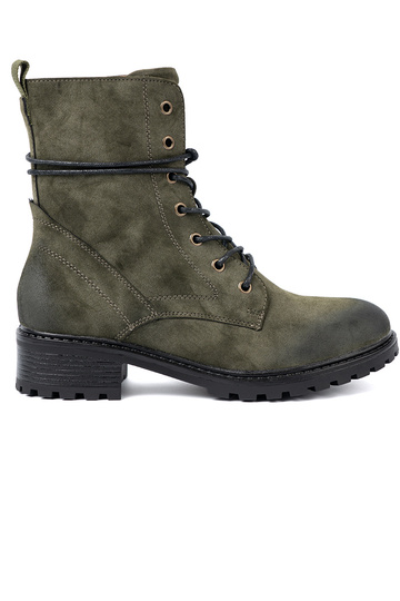 com atacadores botas de montaria altas escurocor verde z efektem cienioParaania na nosku 2