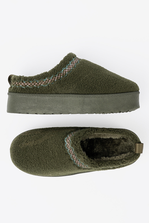 cor cáqui, miękkie sapato a'la Botas de neve bez pięty