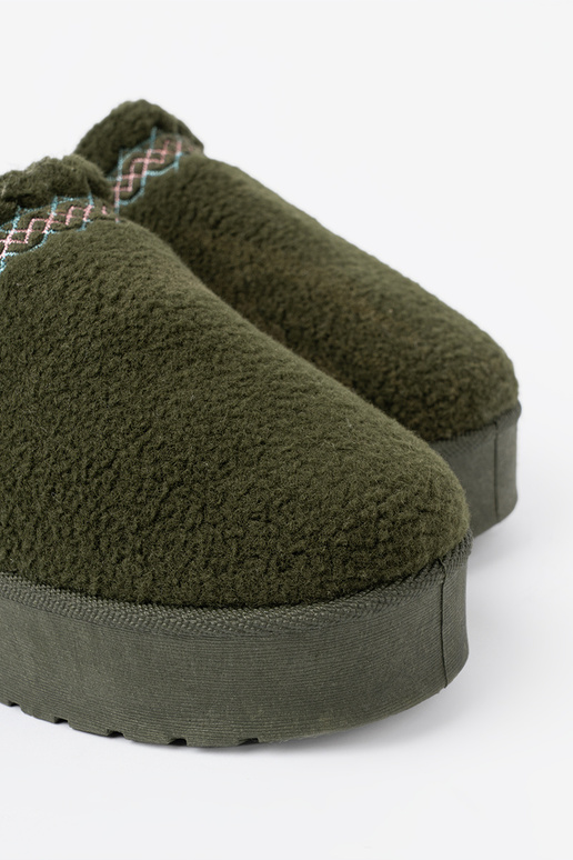 cor cáqui, miękkie sapato a'la Botas de neve bez pięty