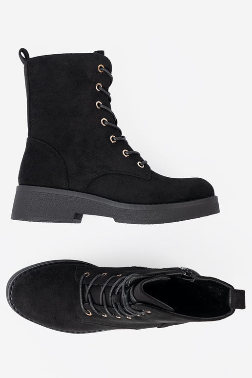 Conveniente botas de montaria altas Para kolorze cor pretam em uma sola plana