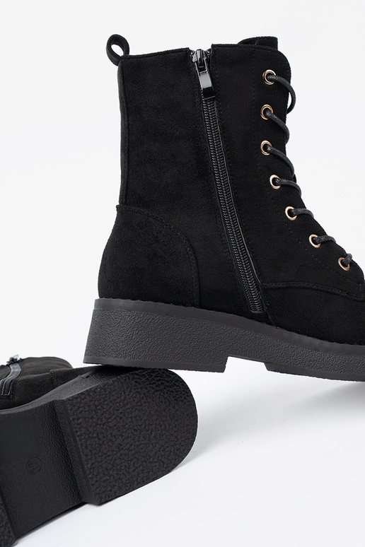 Conveniente botas de montaria altas Para kolorze cor pretam em uma sola plana