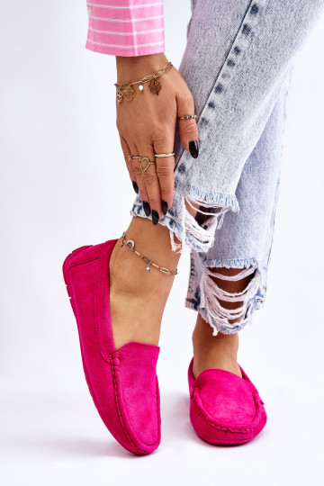 Mocassins de camurça Feminino cor rosa Morreno