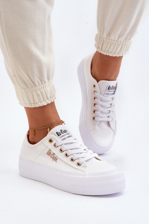 Sapatos plataforma femininos Lee Cooper LCW-24-31-2725 branco