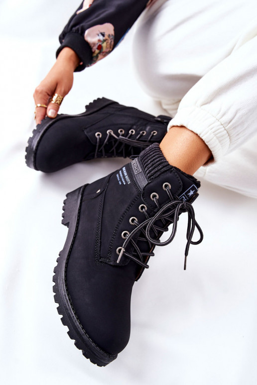 Botas femininas cor preta Grunders