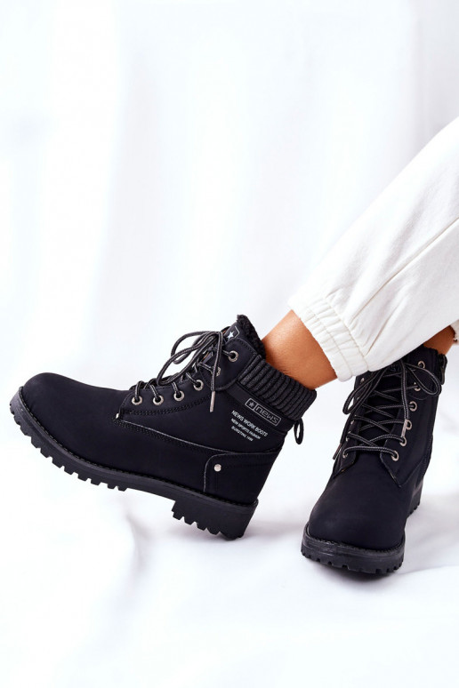 Botas femininas cor preta Grunders