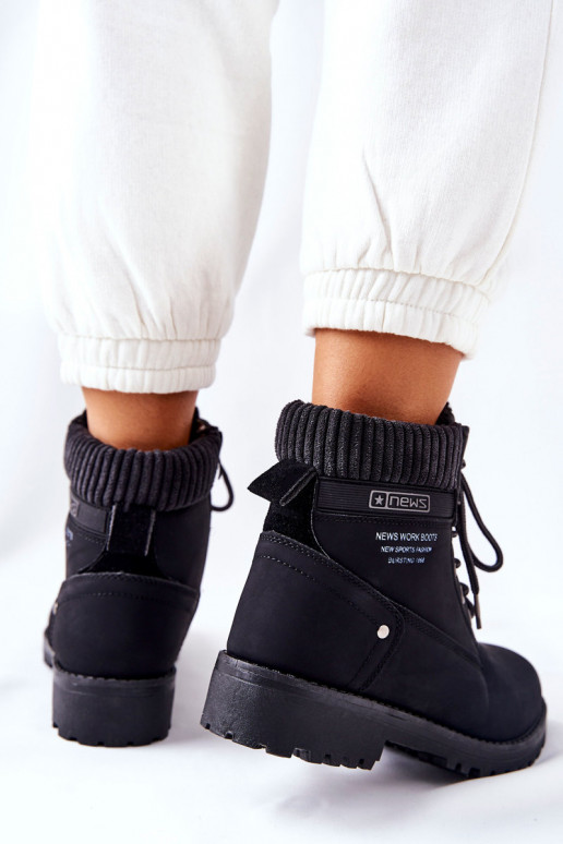 Botas femininas cor preta Grunders