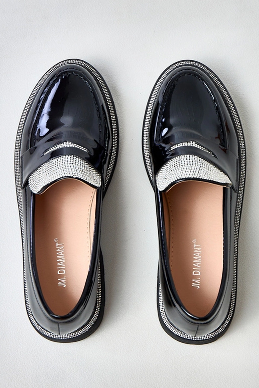 Mocassins pretos em material...