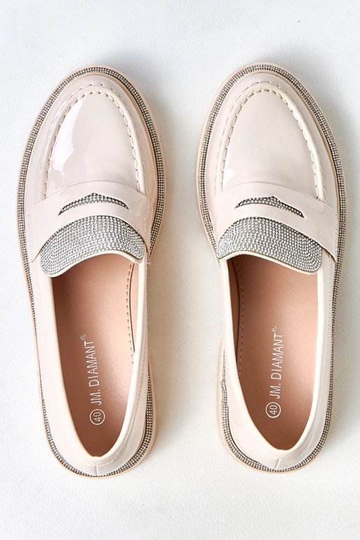 Mocassins cor areia em material...