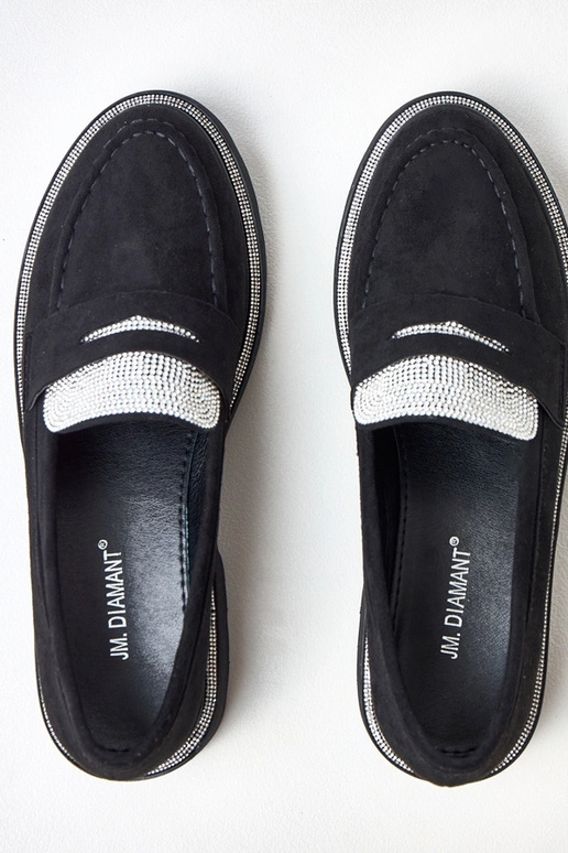 Mocassins pretos de camurça sintética...