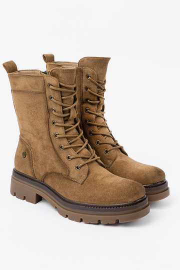 À modalo clássico de camurça botas de montaria altas Para odcieniu brązu