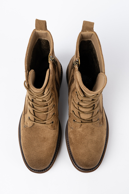 À modalo clássico de camurça botas de montaria altas Para odcieniu brązu