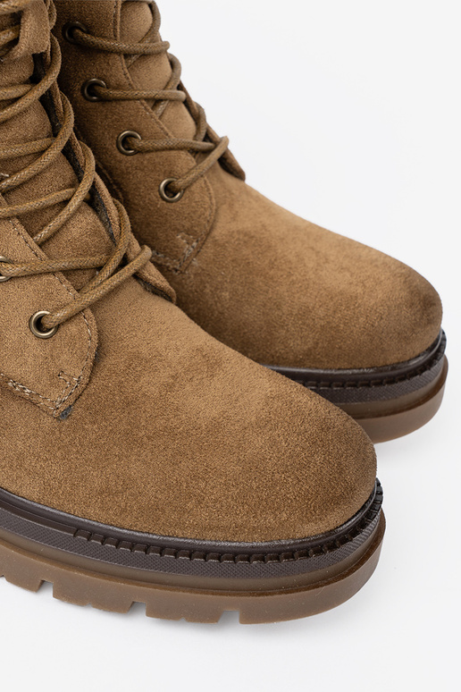 À modalo clássico de camurça botas de montaria altas Para odcieniu brązu