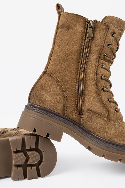 À modalo clássico de camurça botas de montaria altas Para odcieniu brązu