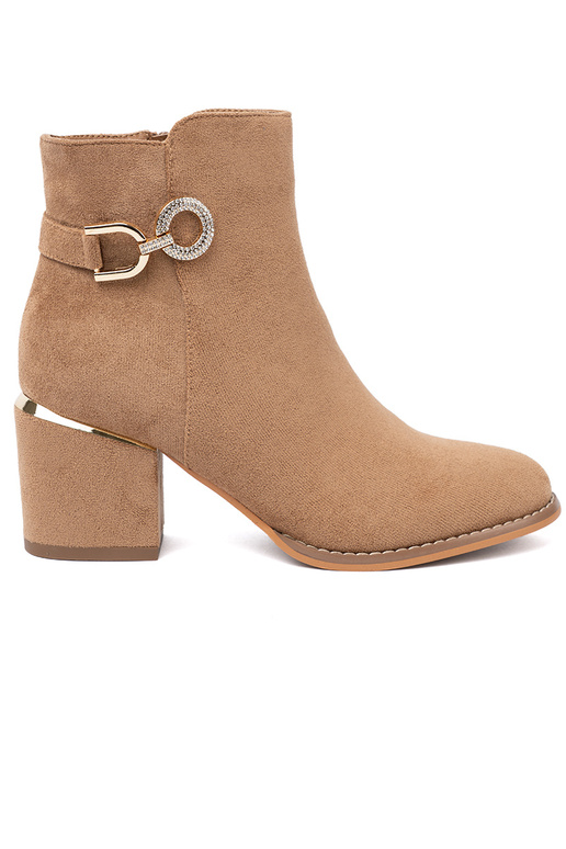 À moda sapato Para odcieniu brilhantementemarromm ze douradom detalem