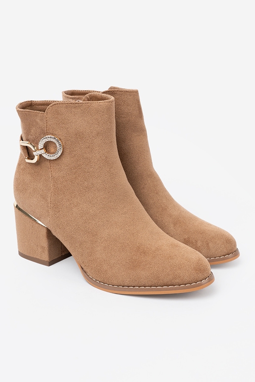 À moda sapato Para odcieniu brilhantementemarromm ze douradom detalem