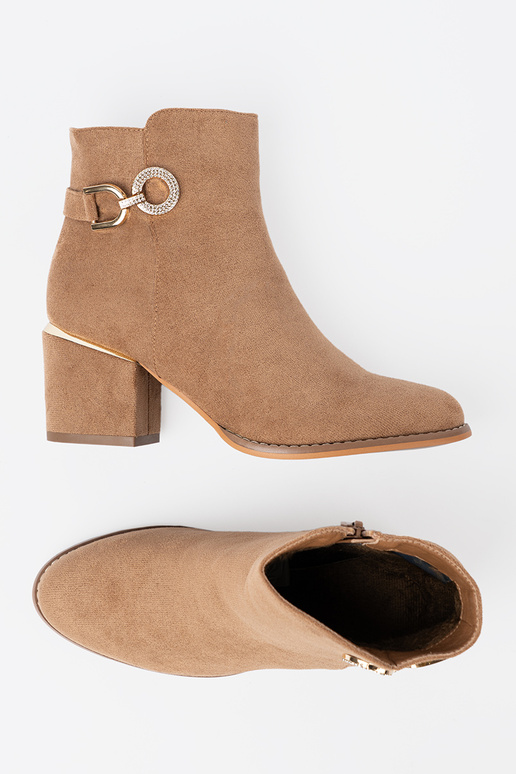 À moda sapato Para odcieniu brilhantementemarromm ze douradom detalem