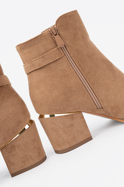 À moda sapato Para odcieniu brilhantementemarromm ze douradom detalem