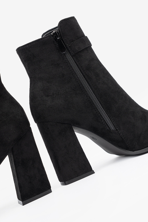 Estilo elegante cor preta sapato z biżuteryjnym akcentem