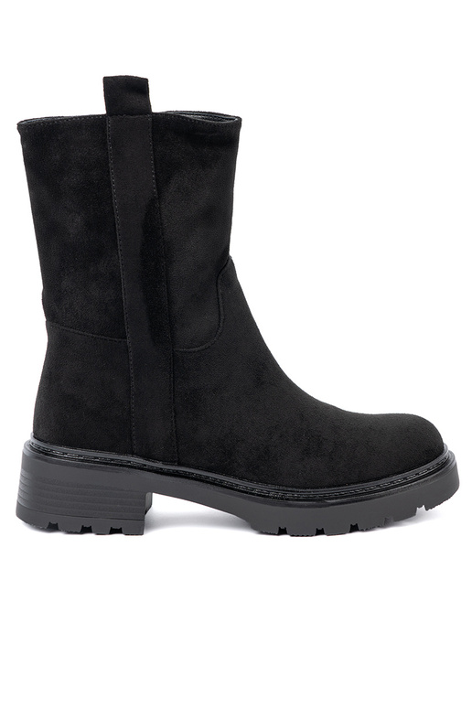 cor preta sapato em uma sola grossa z choleParaką no tornozelo