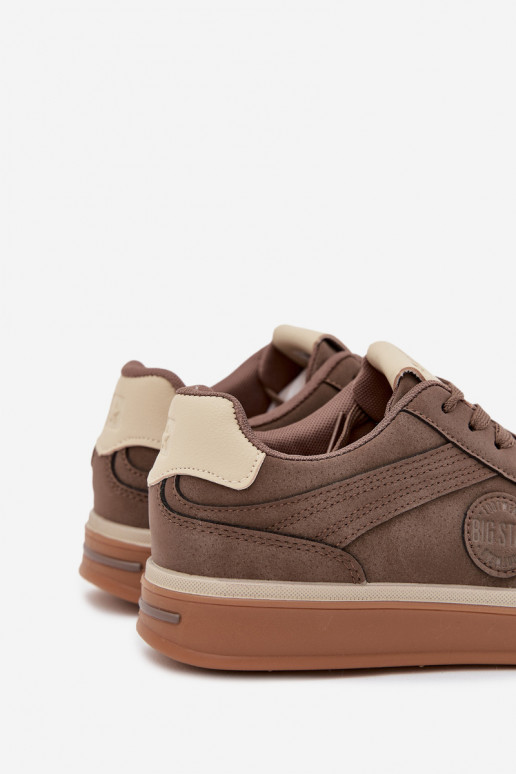 À modalo de tênis Tem que sercho Baixo Big Star SS174020 HI-POLY SYSTEM bege