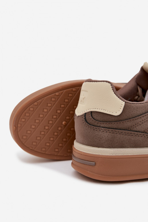 À modalo de tênis Tem que sercho Baixo Big Star SS174020 HI-POLY SYSTEM bege