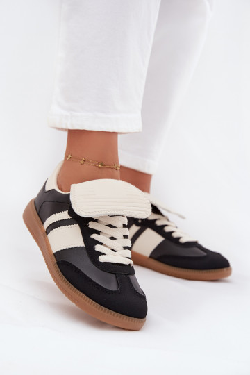 Baixo À modalo de tênis FemininoEMyParainiętym Językiem cor preta Ardira 2