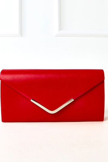 Bolsa de mão em forma de envelope vermelha Vinson