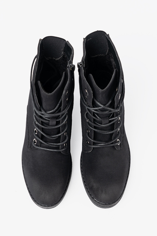 cor preta sapato amarrado com salto baixo