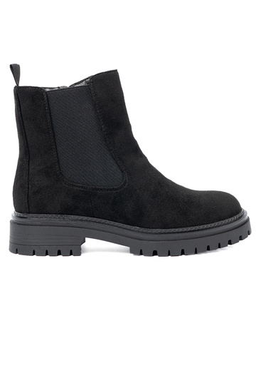 À modalo clássico cor preta sapato em uma sola grossa 2