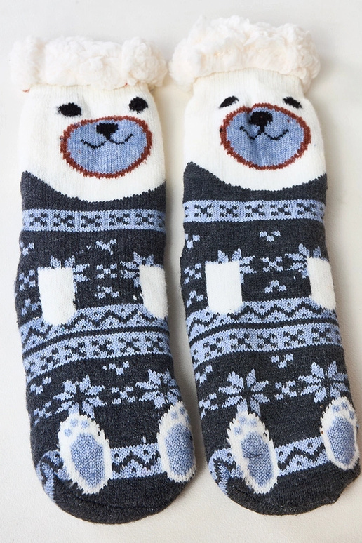 Meias grafite com pele Lotis Meias grafite com pele Lotis