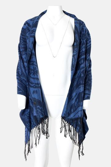 Cachecol preto e marrom com...