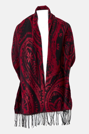 Cachecol vermelho e preto...