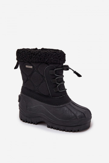 Botas de neve quentes para crianças na cor preta Big Star OO374073