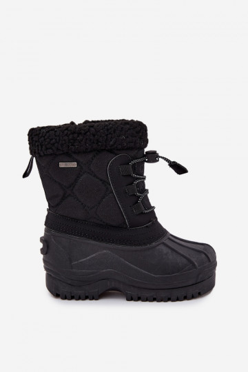 Botas de neve quentes para crianças na cor preta Big Star OO374073 2