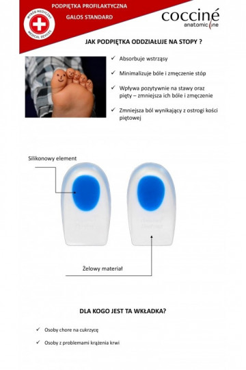 COCCINE GALOS almofadas de calcanhar com gel 2