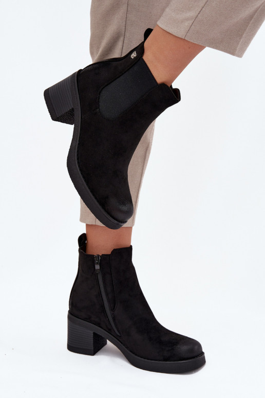 botas elegantes Feminino com salto aquecimento cor preta Zelia botas elegantes Feminino com salto aquecimento cor preta Zelia