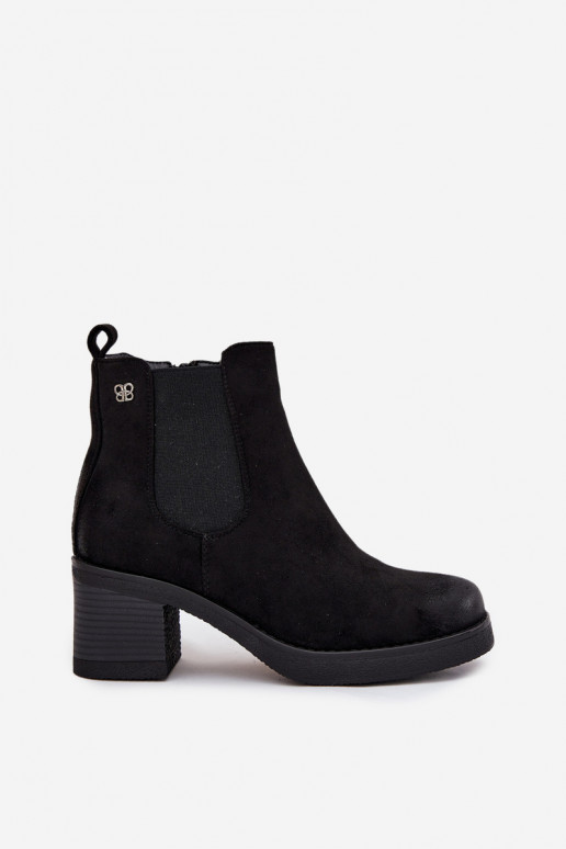 botas elegantes Feminino com salto aquecimento cor preta Zelia botas elegantes Feminino com salto aquecimento cor preta Zelia