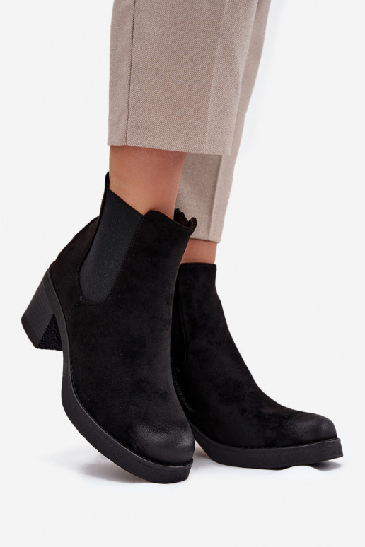 botas elegantes Feminino com salto aquecimento cor preta Zelia botas elegantes Feminino com salto aquecimento cor preta Zelia