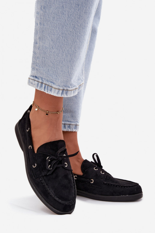 sapato mocassins femininos com detalhes elegantes cor preta Calivra sapato mocassins femininos com detalhes elegantes cor preta Calivra